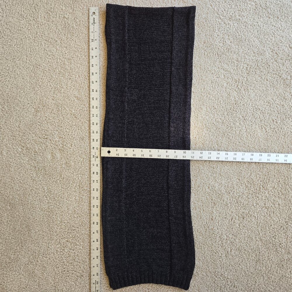 Marled Cashmere Black + Grey Scarf FLAW - Picture 2 of 15